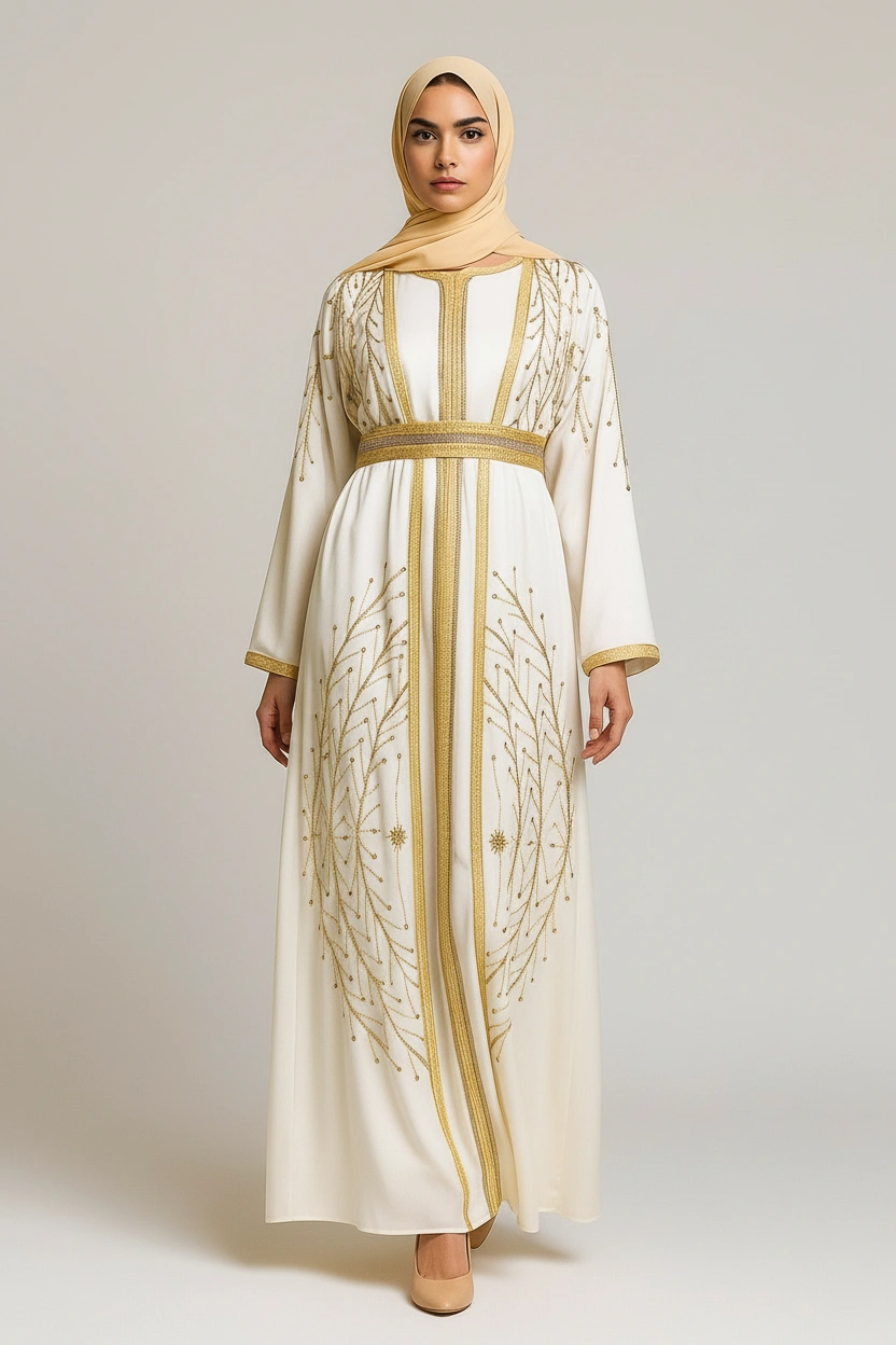 Crème D'Or Moroccan Kaftan