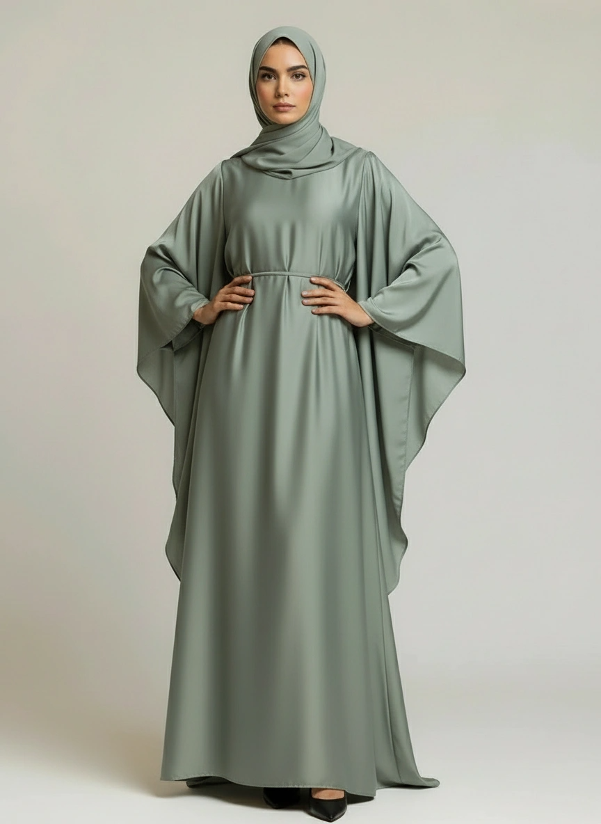 Satin Royalty Abaya Set