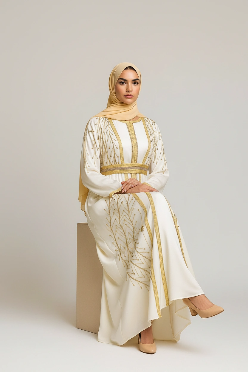 Crème D'Or Moroccan Kaftan