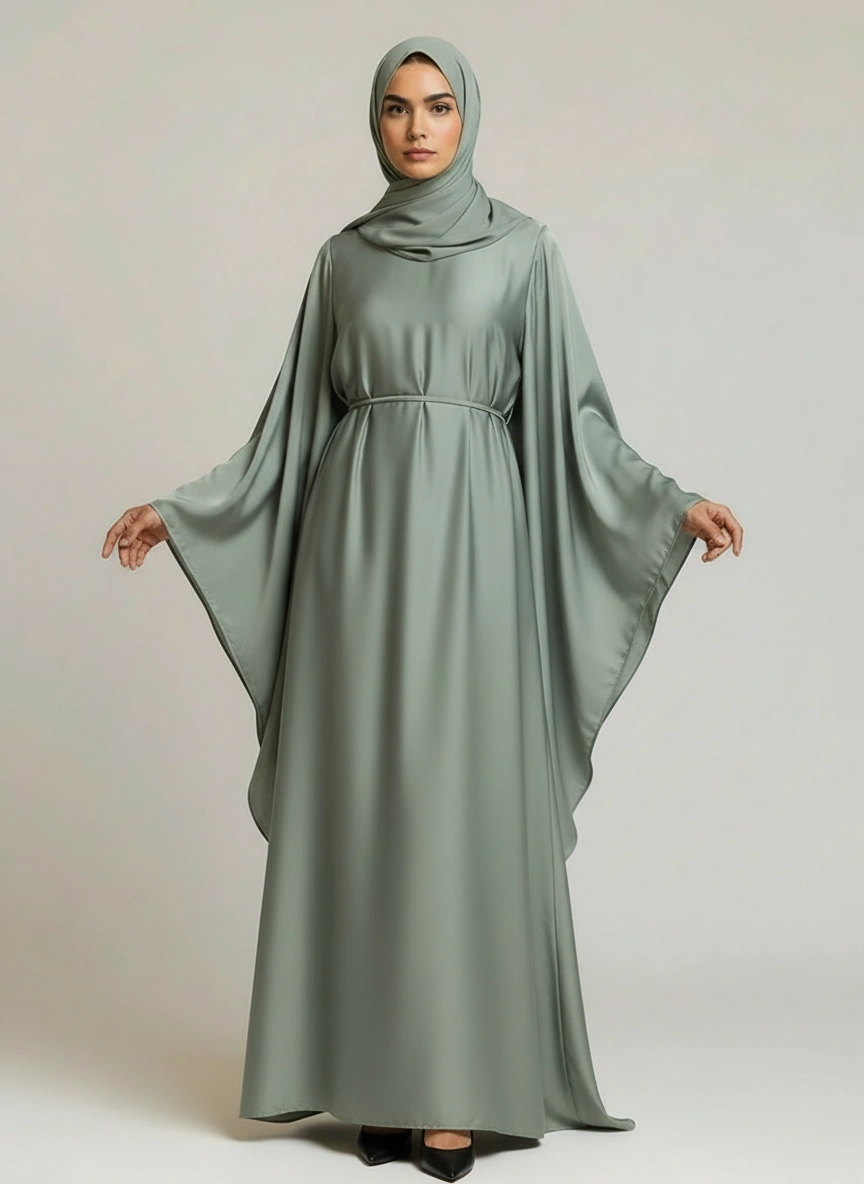 Satin Royalty Abaya Set