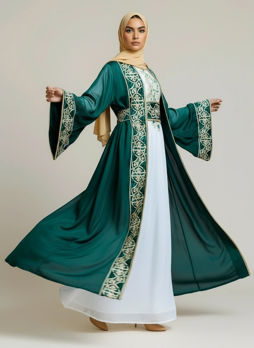 Vibrant Jewel Dubai Kaftan