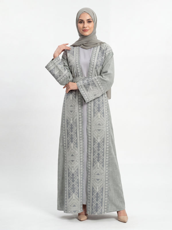 Indigo Lattice Abaya