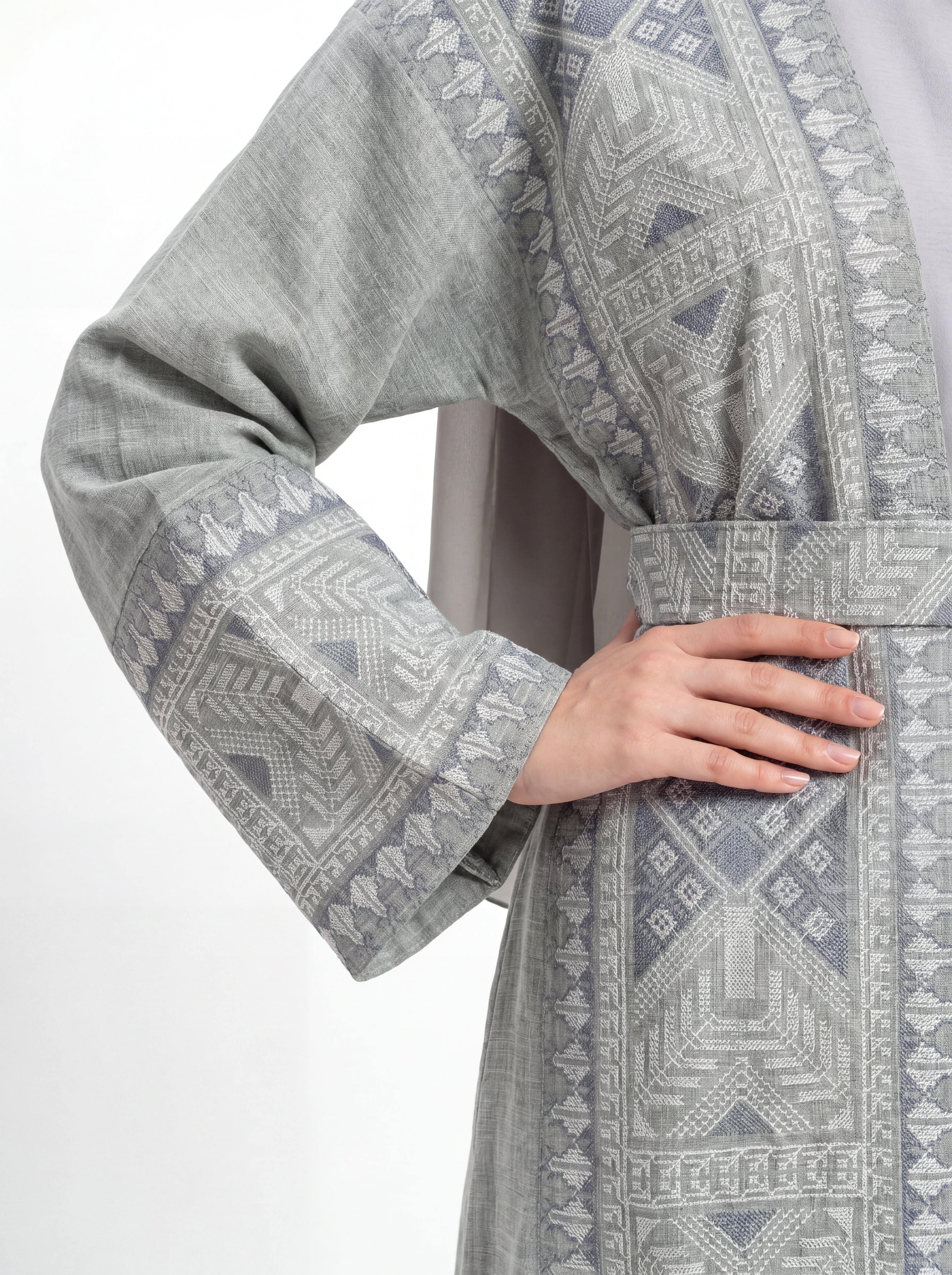 Indigo Lattice Abaya