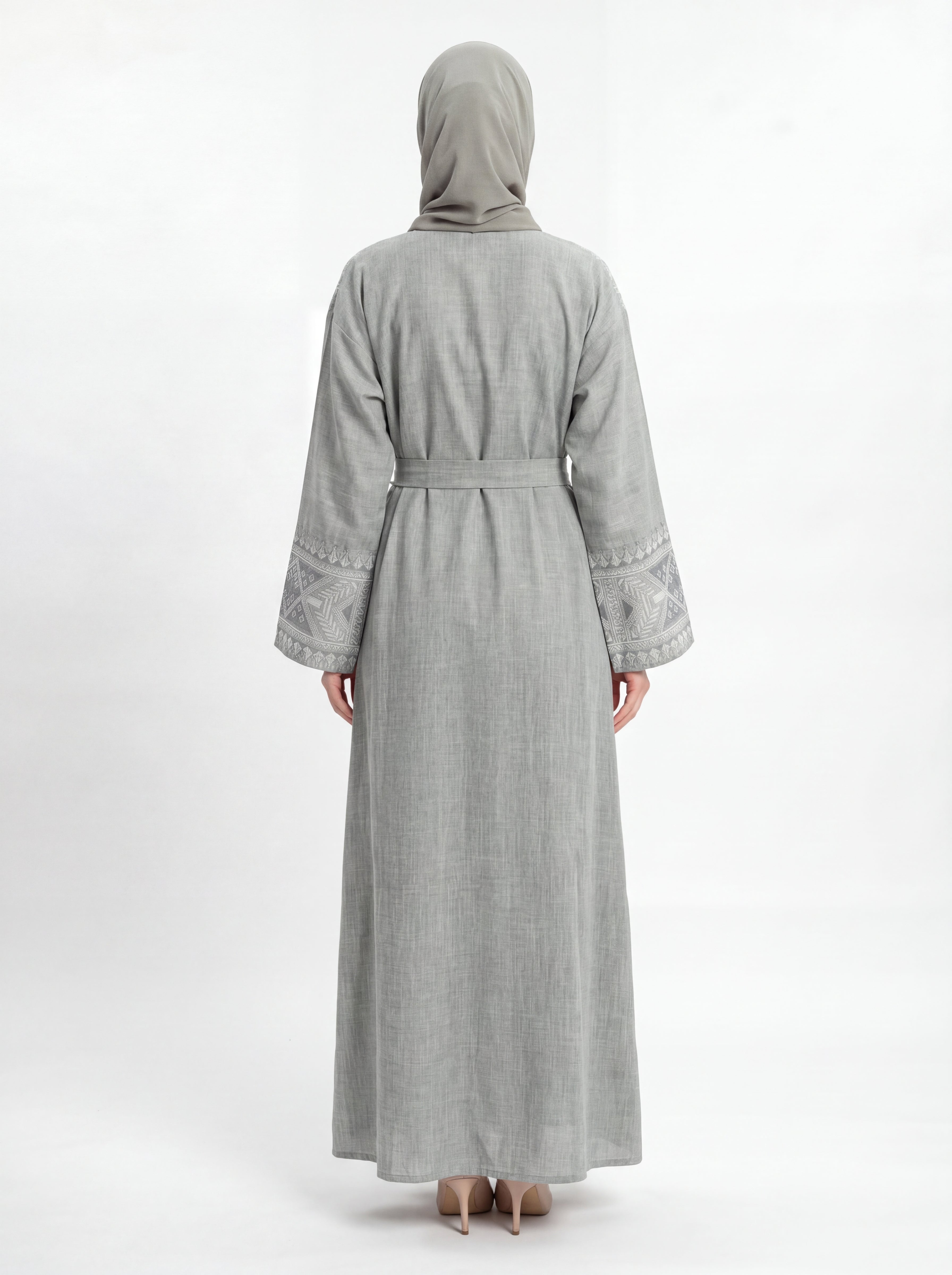Indigo Lattice Abaya