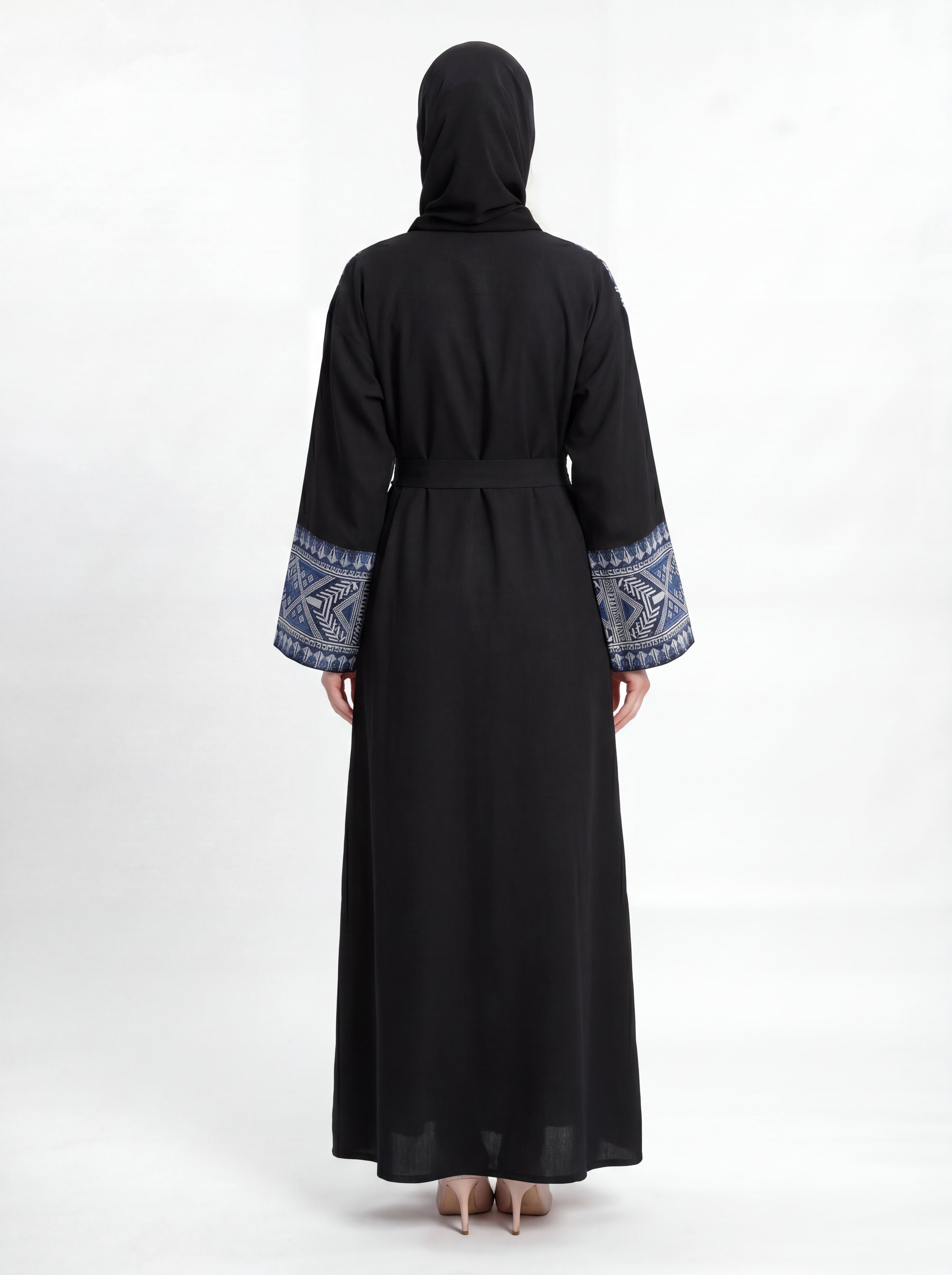 Indigo Lattice Abaya