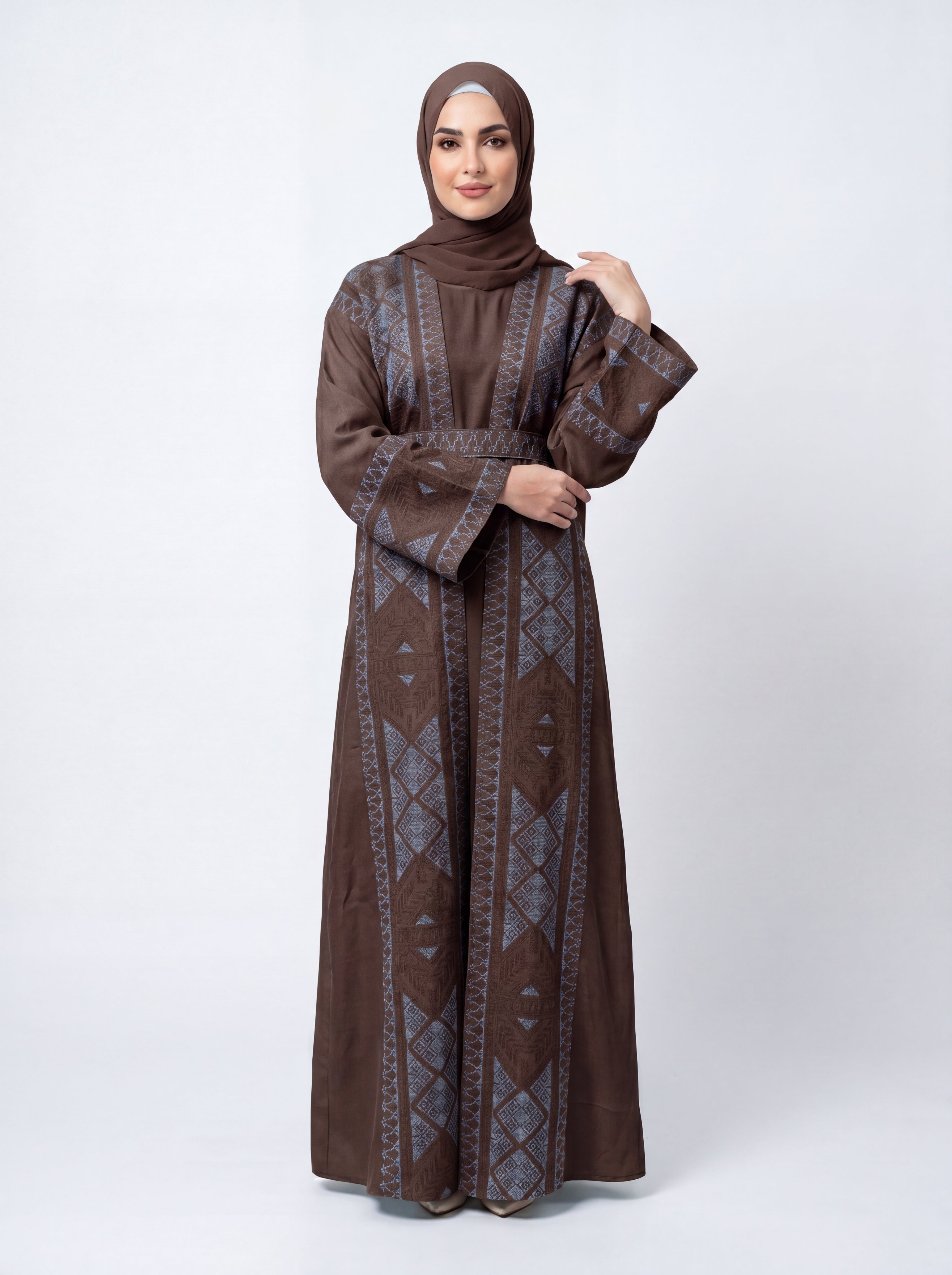 Indigo Lattice Abaya