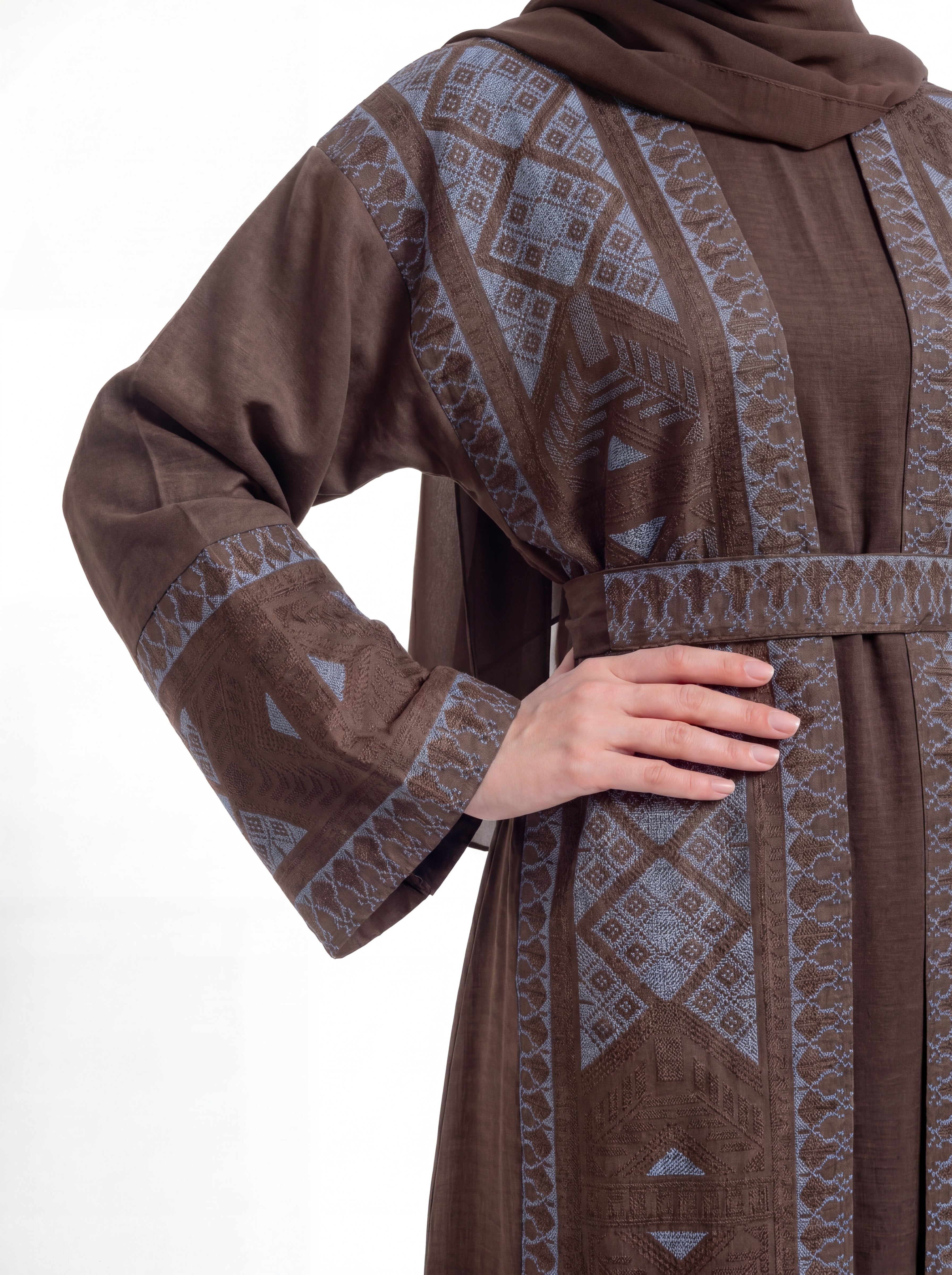 Indigo Lattice Abaya