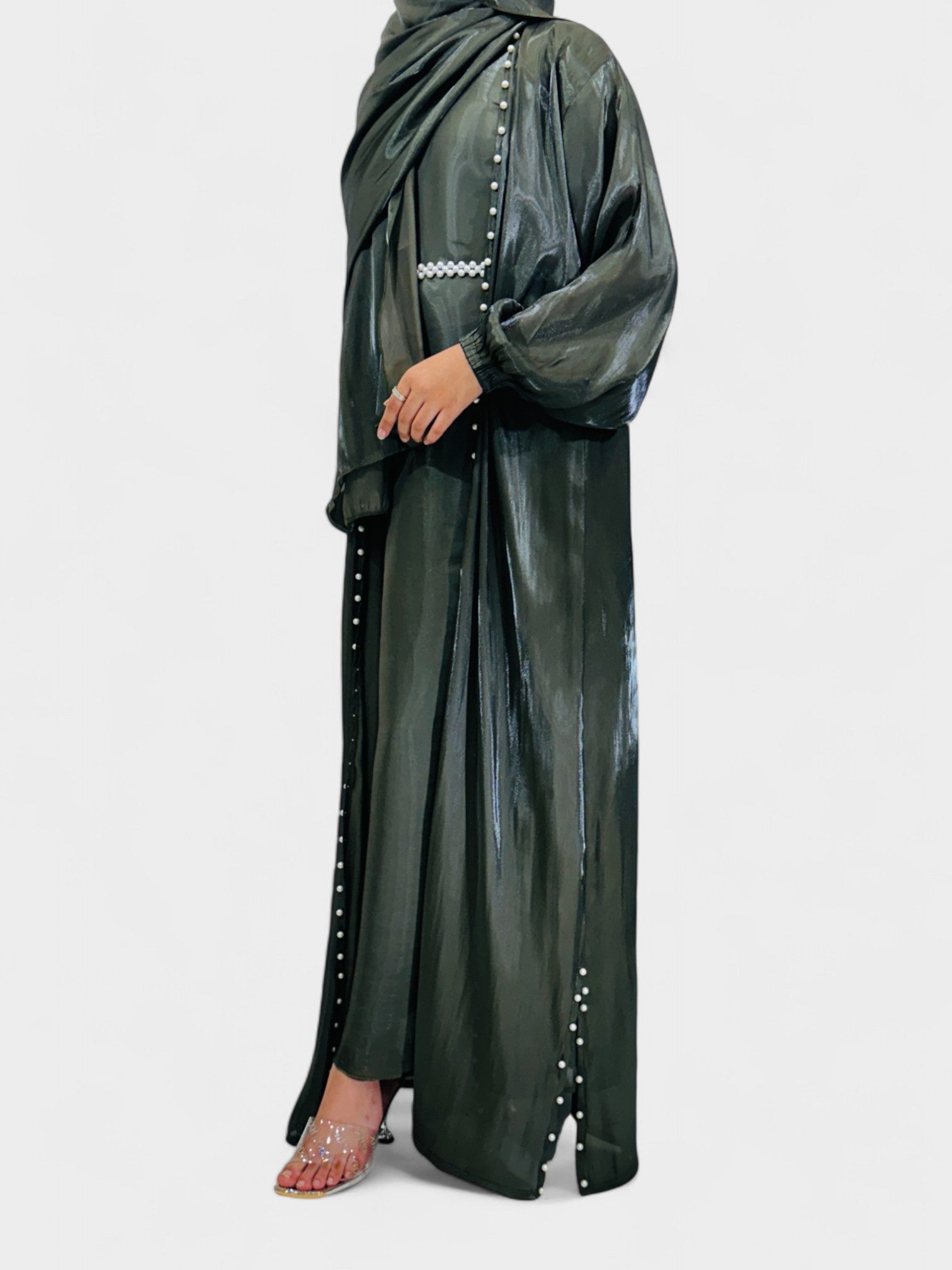 Organza Pearl Abaya Set