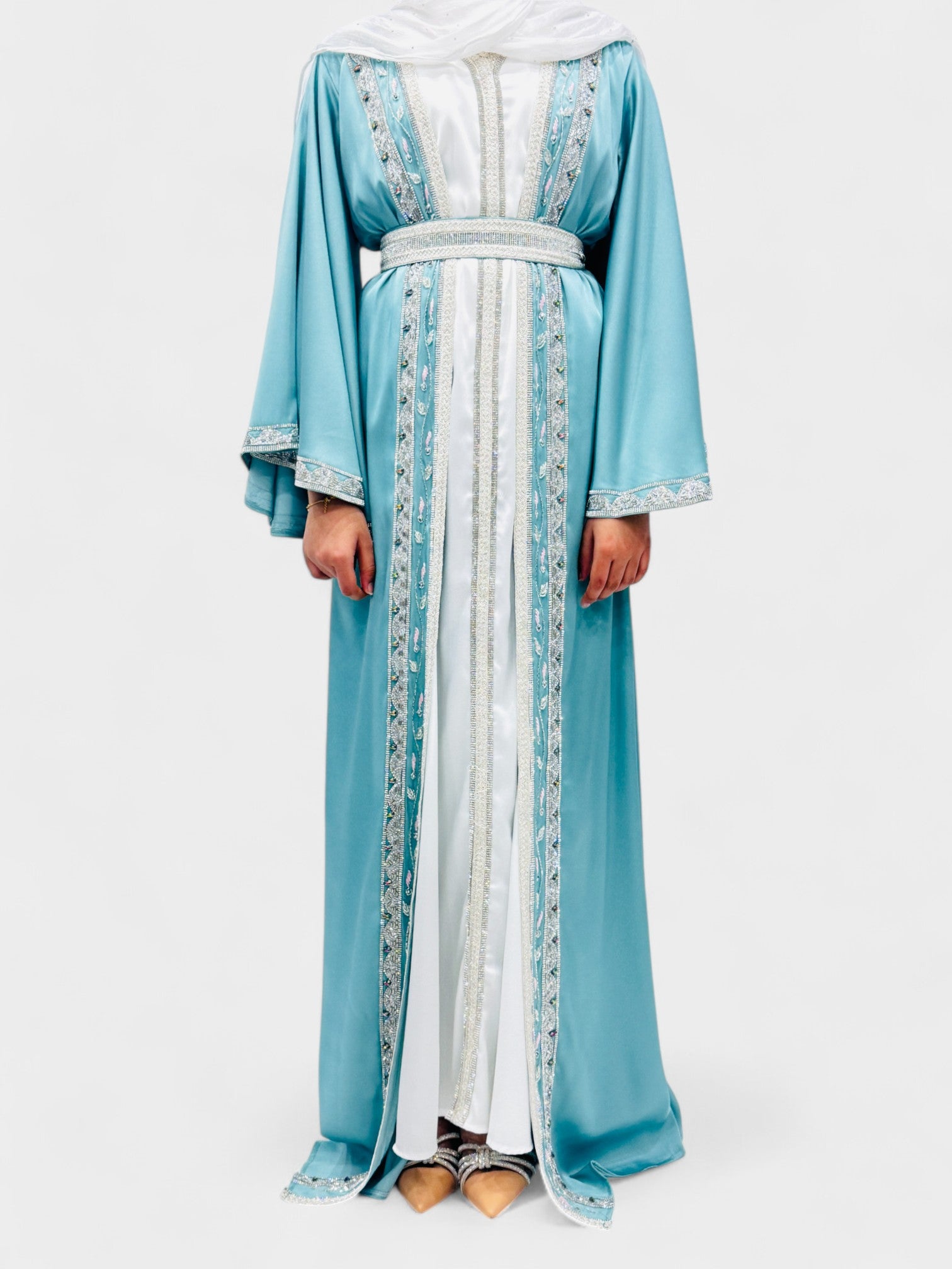 Moroccan Caftan Caftan De Luxe 2019 Elysian Silver Moroccan Kaftan