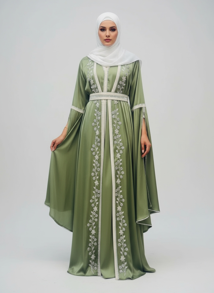 Zaytouna Pearl Moroccan Kaftan Set