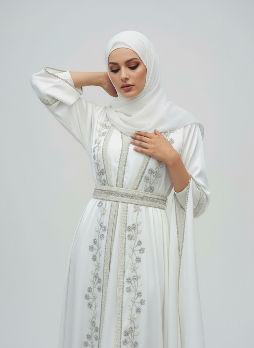 Zaytouna Pearl Moroccan Kaftan Set